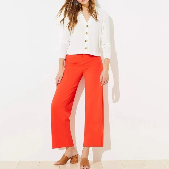 NWT LOFT Petite Pull On Wide Leg Pants - Picture 5 of 5